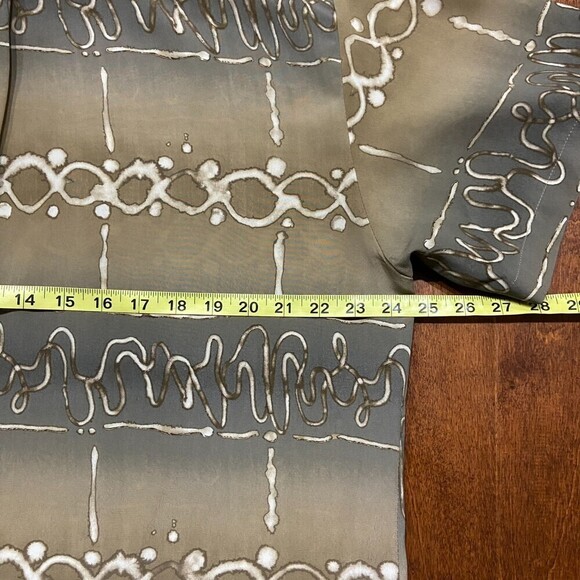 Royal Prestige Microfiber Vintage Abstract Button Down Tan Brown Shirt Size XL - Picture 6 of 7